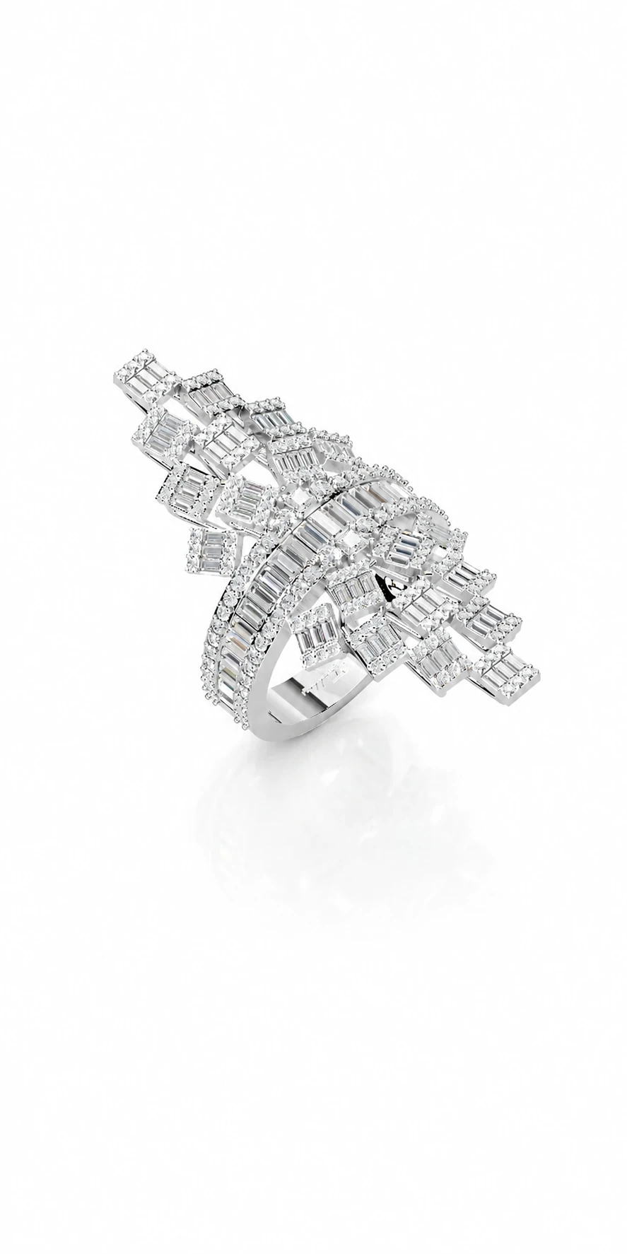 Orion Éternel diamond ring — side profile