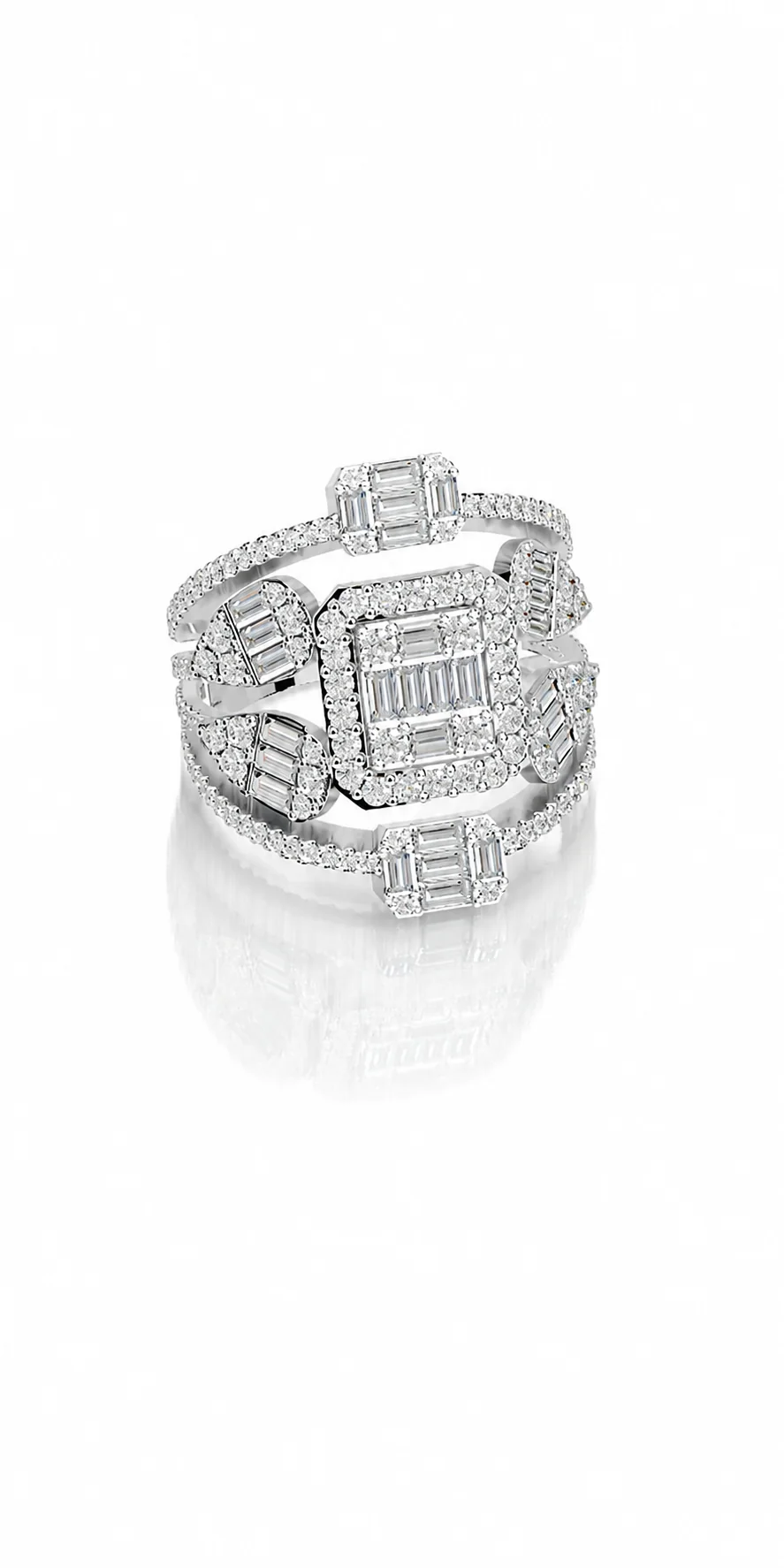 Cœur de l’Infini diamond ring — side profile