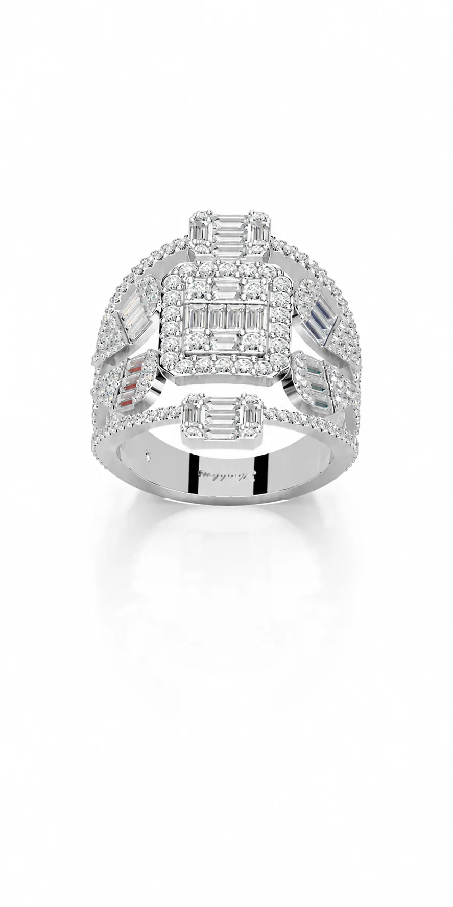 Cœur de l’Infini diamond ring — sculptural profile