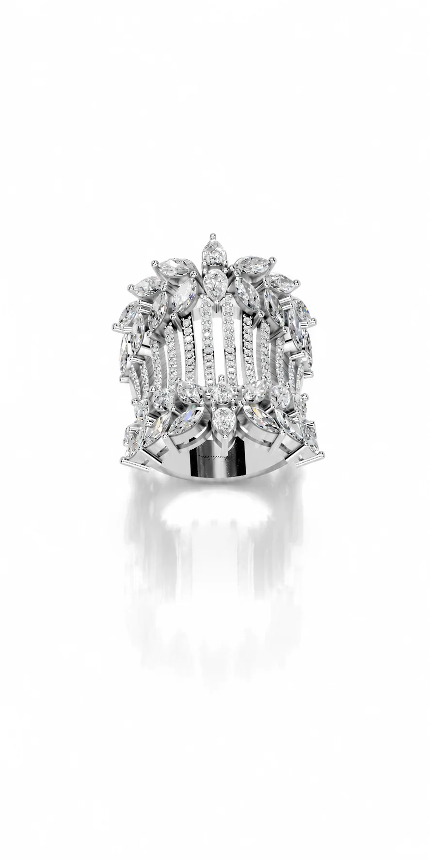 Alliance des Astres diamond ring — side profile