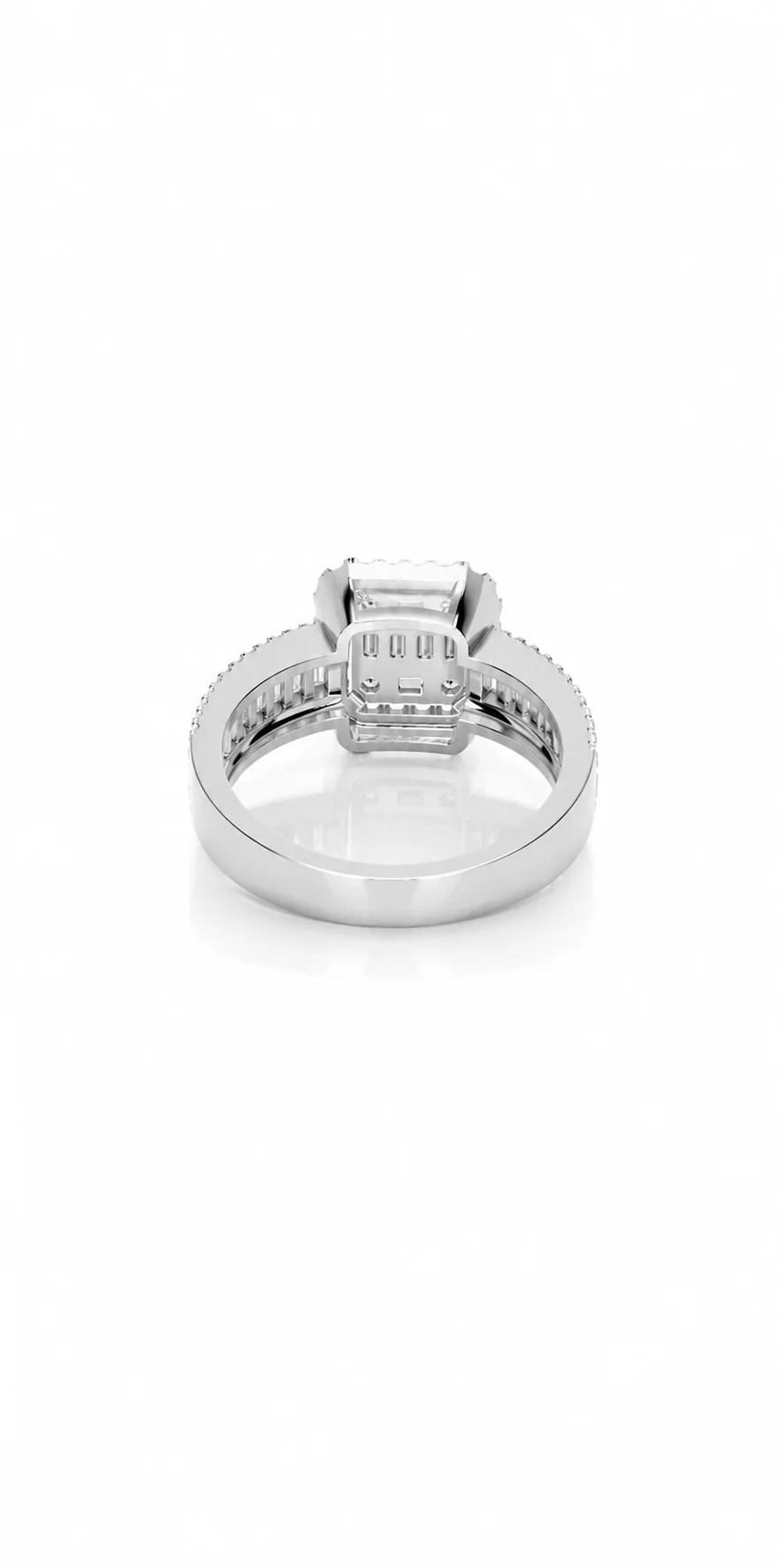 Destin Lunaire diamond ring — side profile