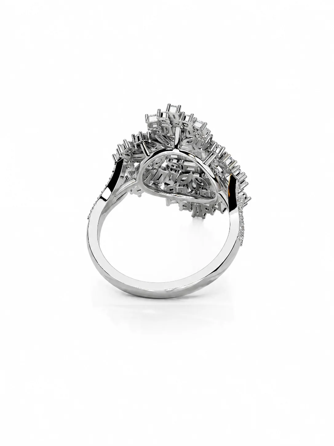 Éternité à Deux diamond ring — side profile